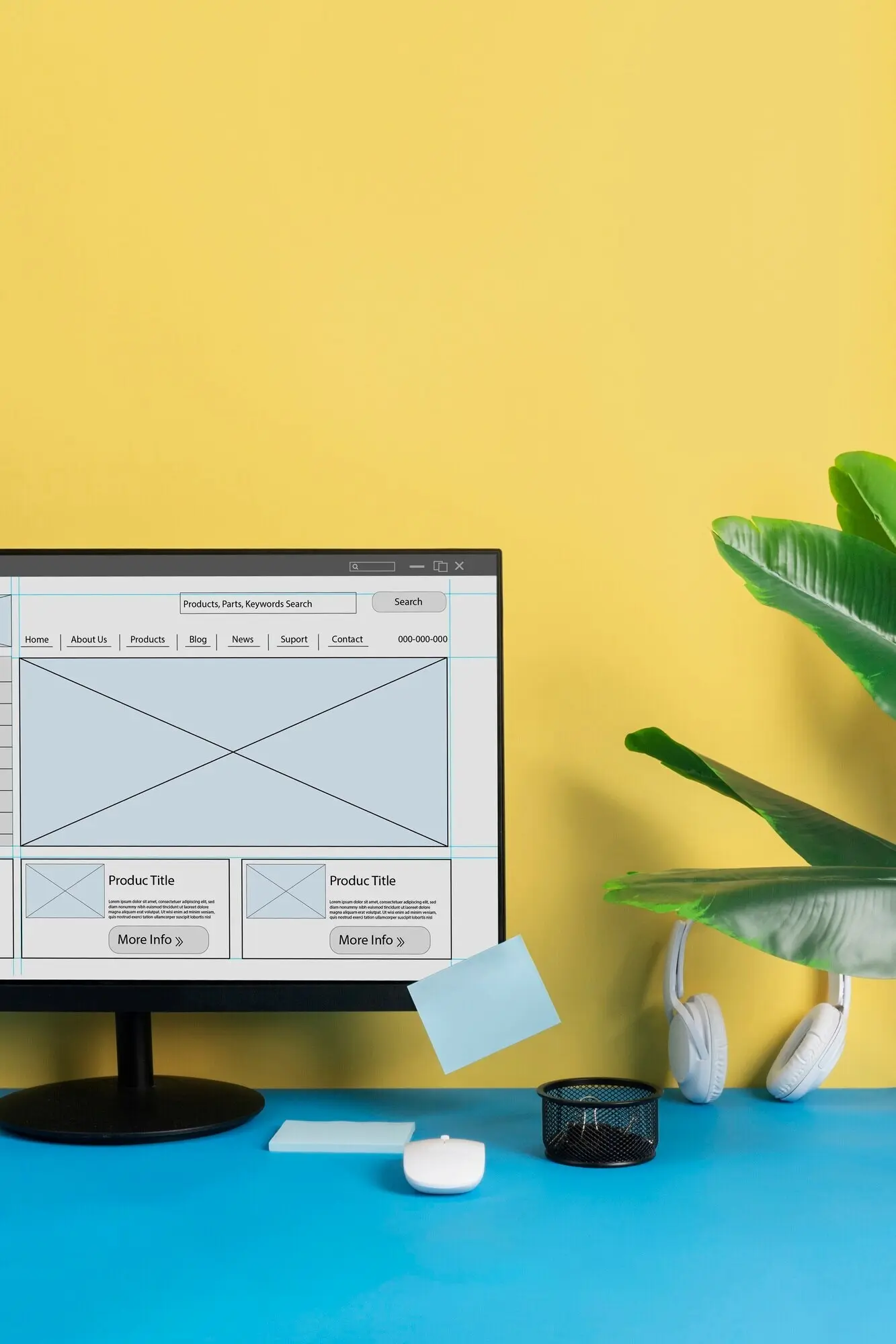 Stillleben eines Grafikdesign-Büros